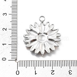 304ステンレスペンダント  花のチャーム  PVD真空メッキ  本金メッキ&ステンレススチールカラー  25.5x22x3mm  穴：2.6mm&nbsp;STAS-R155-045GP-01