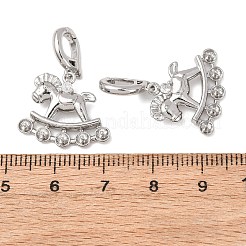 Brass Micro Pave Cubic Zirconia Peg Bails&nbsp;KK-A279-07P