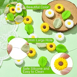 20Pcs 4 Styles Food Grade Eco-Friendly Silicone Focal Beads&nbsp;SIL-CJ0001-21