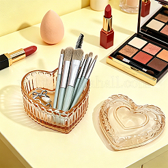 Embossed Heart Transparent Glass Jewelry Storage Boxes with Lid&nbsp;AJEW-HY0003-62B
