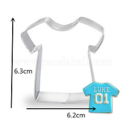 304ステンレス製クッキーカッター  クッキー型  DIYビスケットベーキングツール  服  ステンレス鋼色  63x62mm&nbsp;DIY-E012-40