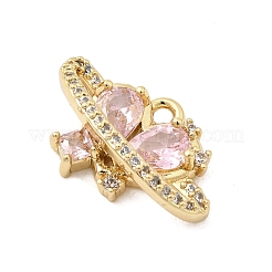 Brass Micro Pave Cubic Zirconia Pendants&nbsp;KK-A275-17A-G