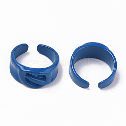 Spray Painted Alloy Cuff Rings&nbsp;RJEW-T011-34C-RS