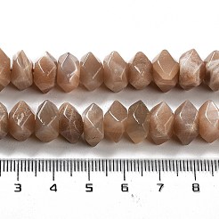 天然石サンストーンビーズ連売り  ナゲット  多面カット  6~8x10.5~14x8~9.5mm  穴：1.2mm  約57~61個/連  15.16''~15.39''（38.5~39.1センチメートル）&nbsp;G-D091-A14