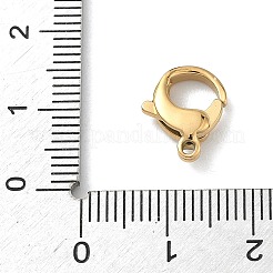 304ステンレス鋼カニカンイオンプレーティング（IP）  18KGP本金メッキ  12x10x4mm  穴：1.4mm&nbsp;STAS-P423-06G