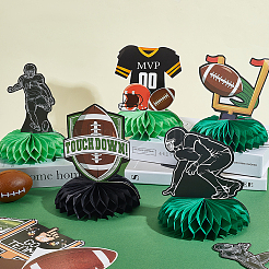 2Bags 2 Styles  Sports Paper Rugby Display Decorations&nbsp;AJEW-ME0002-86