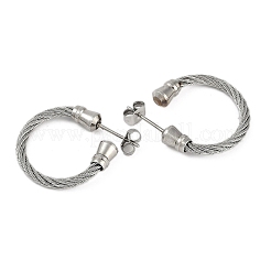 304 Stainless Steel Twist Stud Earrings for Women&nbsp;EJEW-M023-06C