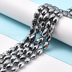 テラヘルツストーンビーズ連売り  多面カット  バレル  11~12x7~8mm  穴：0.8mm  約32~33個/連  15.55''（39.5~39.7センチメートル）&nbsp;G-D461-14D