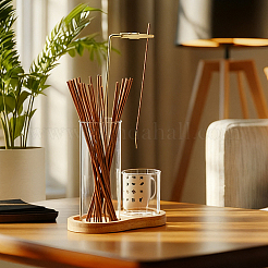8-shaped Glass Incense Holder for Sticks&nbsp;AJEW-WH0816-421