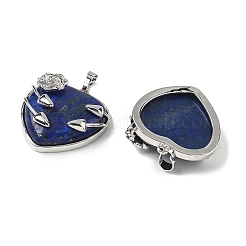 Dyed Natural Lapis Lazuli Heart Pendants&nbsp;G-S391-01P-N
