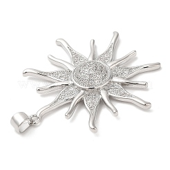 Brass Micro Pave Cubic Zirconia Pendants&nbsp;KK-Q775-06P
