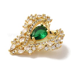 Rack Plating Brass Micro Pave Cubic Zirconia Pendants&nbsp;KK-U027-10G