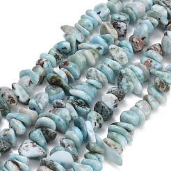 天然石ラリマービーズ連売り  チップ  8~22x8~22x2~6mm  穴：1mm  15.35~15.94''（39~40.5センチメートル）&nbsp;GG-CBABC70-A01-01