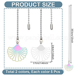 10Pcs 2 Colors Fan 304 Stainless Steel Charms Ceiling Fan Pull Chain Extenders&nbsp;PALLOY-HY00056