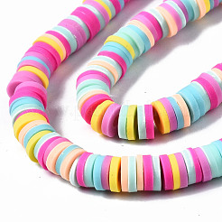 Handmade Polymer Clay Beads Strands&nbsp;CLAY-R089-6mm-137