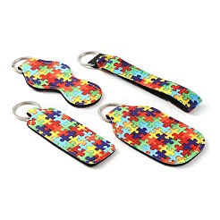 Puzzle Pattern Neoprene Keychain Holder&nbsp;KEYC-WH0024-16A