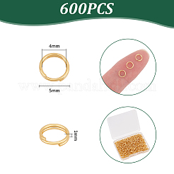 600Pcs 304 Stainless Steel Split Rings&nbsp;STAS-UN0060-32