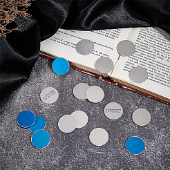 30Pcs Aluminium Alloy Blank Flat Round Sheet&nbsp;DIY-BC0014-47