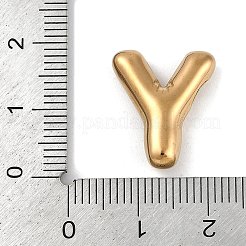 イオンプレーティング（IP）304ステンレスペンダント  18KGP本金メッキ  文字y  18x15.5x4.5mm  穴：2mm&nbsp;STAS-K256-25Y-G