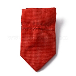 ポリエステル ラミー混紡糸ジュエリー巾着ギフト バッグ  結婚式の好意のキャンディーバッグ  ローズ  レッド  17.8~18x9.5~9.7x0.2cm&nbsp;ABAG-TAC0006-05B