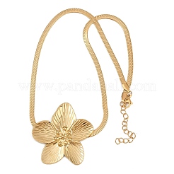 304 Stainless Steel Flower Pendant Necklaces for Women&nbsp;NJEW-D337-02G