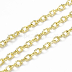 Handmade Brass Textured Cable Chains&nbsp;CHC-F015-23G