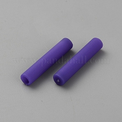 靴紐用のプラスチック製アグレット  靴紐の先端の頭  コラム  ダークスレートブルー  25x4.5mm  4個/セット&nbsp;LS-KY-WH0049-24H