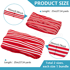 50M 2 Styles Polyester Stripe Ribbon&nbsp;OCOR-PH0004-92