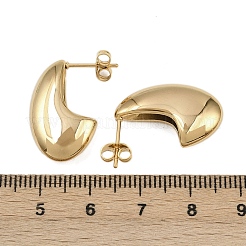 304ステンレススチールティアドロップスタッドピアス  PVD真空メッキ  18KGP本金メッキ  22x5.5x14mm&nbsp;EJEW-D335-01G