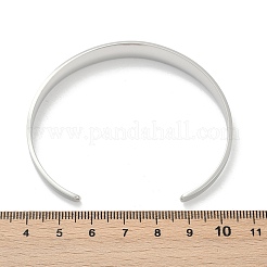 304 Stainless Steel Open Cuff  Bangles for Women&nbsp;BJEW-R019-03P-02