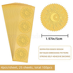 Plastic Self Adhesive Gold Foil Embossed Stickers&nbsp;DIY-WH0211-147