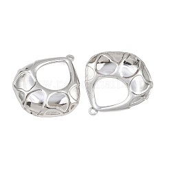 304ステンレスペンダント  ティアドロップチャーム  ステンレス鋼色  37x34.5x4mm  穴：2.5mm&nbsp;STAS-L303-10P