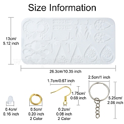 DIY Mixed Shapes Charm Pendant Silicone Molds for DIY Earring Keychain Making&nbsp;DIY-YW0009-44