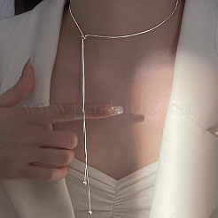 Stainless Steel Snake Chain Slider Lariat Necklaces for Women&nbsp;FS-WG85452-01
