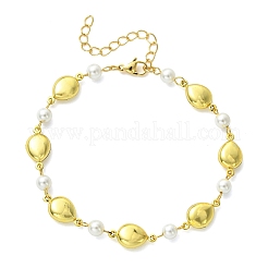 Ocean 304 Stainless Steel Geometric Link Chain Anklets for Women&nbsp;AJEW-AN00823-03