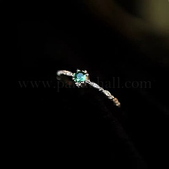 女性用真鍮マイクロパヴェキュービックジルコニア指輪  ティアドロップ  プラチナ  15~20mm&nbsp;WG18B96-02
