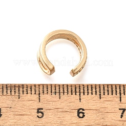 真鍮製クリアキュービックジルコニアカフイヤリング  2層C字型  ゴールドカラー  5.5x11.5x13mm&nbsp;EJEW-Q025-04G