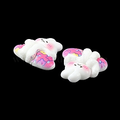 Opaque Cute Bunny Cabochons&nbsp;CRES-O006-14B