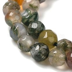Natural Moss Agate Beads Strands&nbsp;G-H302-A03-01