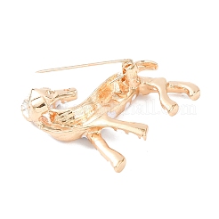 馬のエナメルピン  バックパック用合金ラペルピン  ゴールドカラー  ミックスカラー  33x31mm&nbsp;JEWB-H036-03KCG
