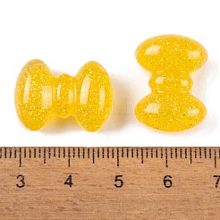 透明エポキシ樹脂デコデンカボション  キラキラの蝶結び  ゴールド  15x20x9mm&nbsp;CRES-P035-08C