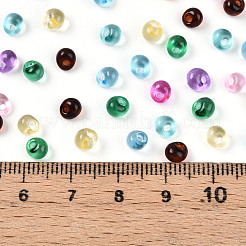 3/0 Baking Paint Glass Fringe Seed Beads&nbsp;SEED-A034-04K