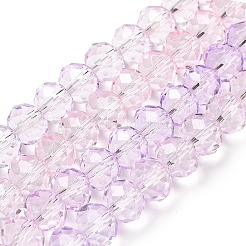Transparent Painted Glass Beads Strands&nbsp;DGLA-A034-T6mm-A05