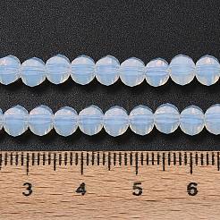 ジェイド風ガラスビーズ連売り  ロンデル  多面カット  ミックスカラー  5x6x5mm  穴：1.2mm  約98個/連  17.32''（44センチメートル）&nbsp;GLAA-G125-01B-M
