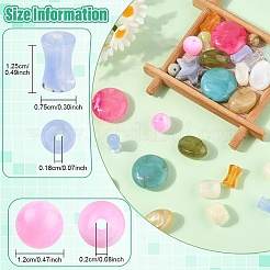 210Pcs 8 Styles Transparent Acrylic Beads&nbsp;OACR-YW0003-22