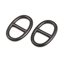 304ステンレススチール製オーバルリンクコネクターチャーム  イオンプレーティング（ip）  ブラック  23x15.5x2mm  穴：10x8mm&nbsp;STAS-F366-02B-EB