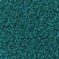 MIYUKIデリカビーズ  シリンダー  日本製シードビーズ  11/0  （db1268)マットカリブ透明ティール  1.3x1.6mm  穴：0.8mm  約10000個/袋  50 G /袋&nbsp;SEED-X0054-DB1268