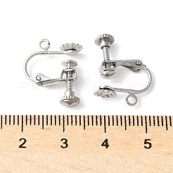 316 Surgical Stainless Steel Clip-on Earring Findings&nbsp;X-STAS-Z127-02P