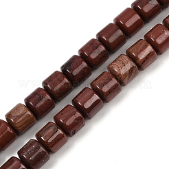 天然石レッドジャスパービーズ連売り  コラム  9~10x10mm  穴：1mm  約40個/連  15.55インチ（39.5cm）&nbsp;G-G275-D25-10x10mm