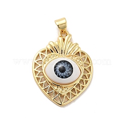Sacred Heart Brass Pendants&nbsp;KK-G419-08G-01